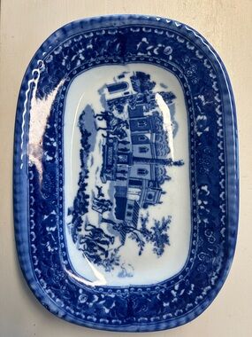 Blue and white Victoria Ware Ironstone Serving Platter